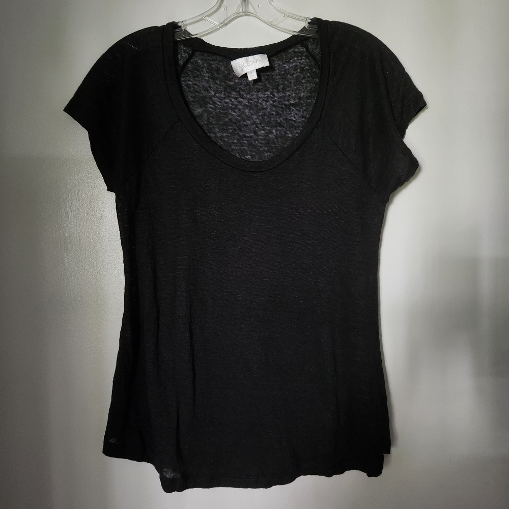 ALEXIS linen Top Black Size Medium